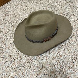 Akubra Snowy River Fur Felt Cowboy Hat Fedora with Band David Morgan Vintage